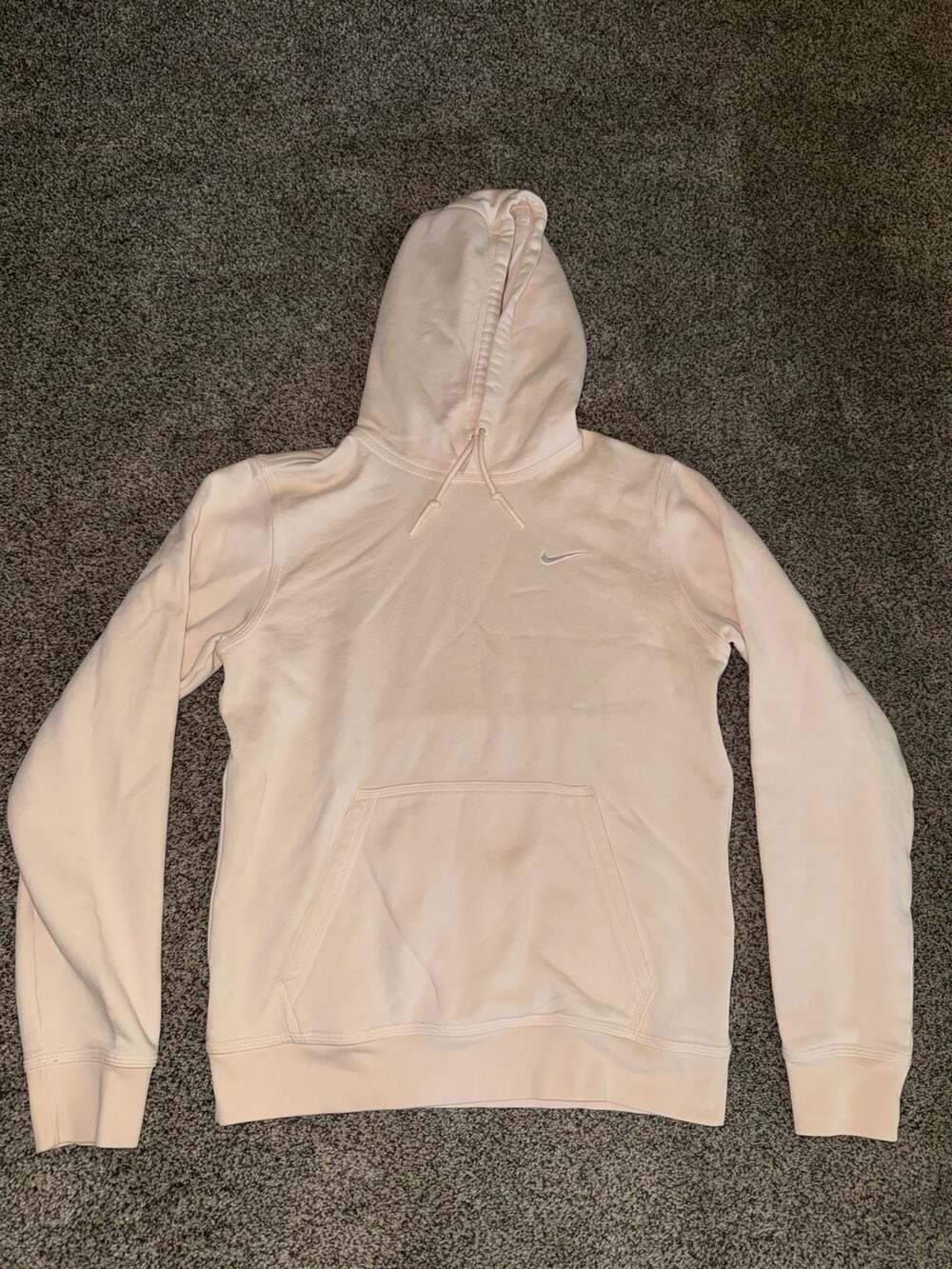 Nike Club Fleece Pullover Hoodie - Sanddrift/White - Size S